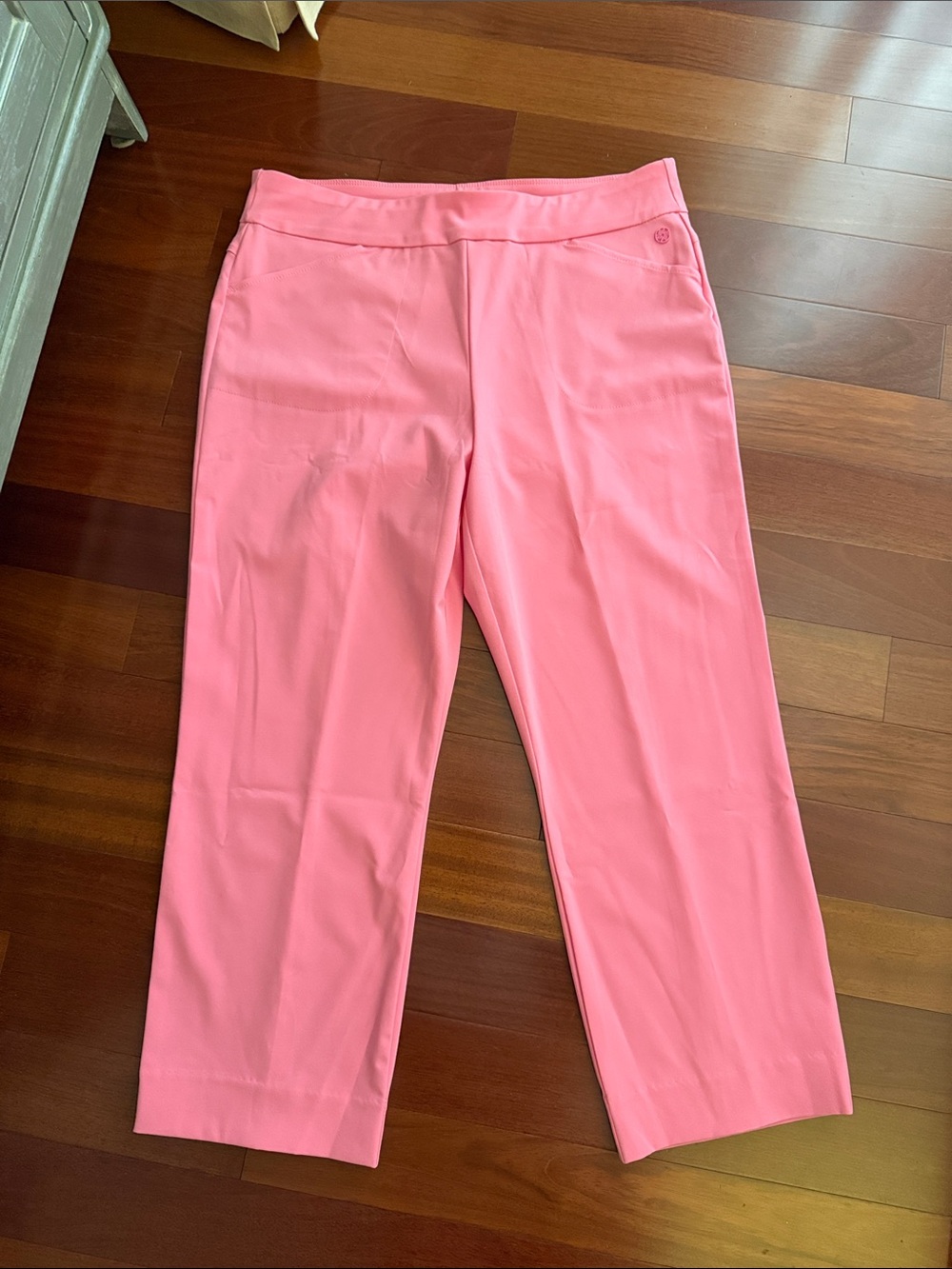 Lilly Pulitzer Luxletic Bright Pink Cropped Pull-On Pants